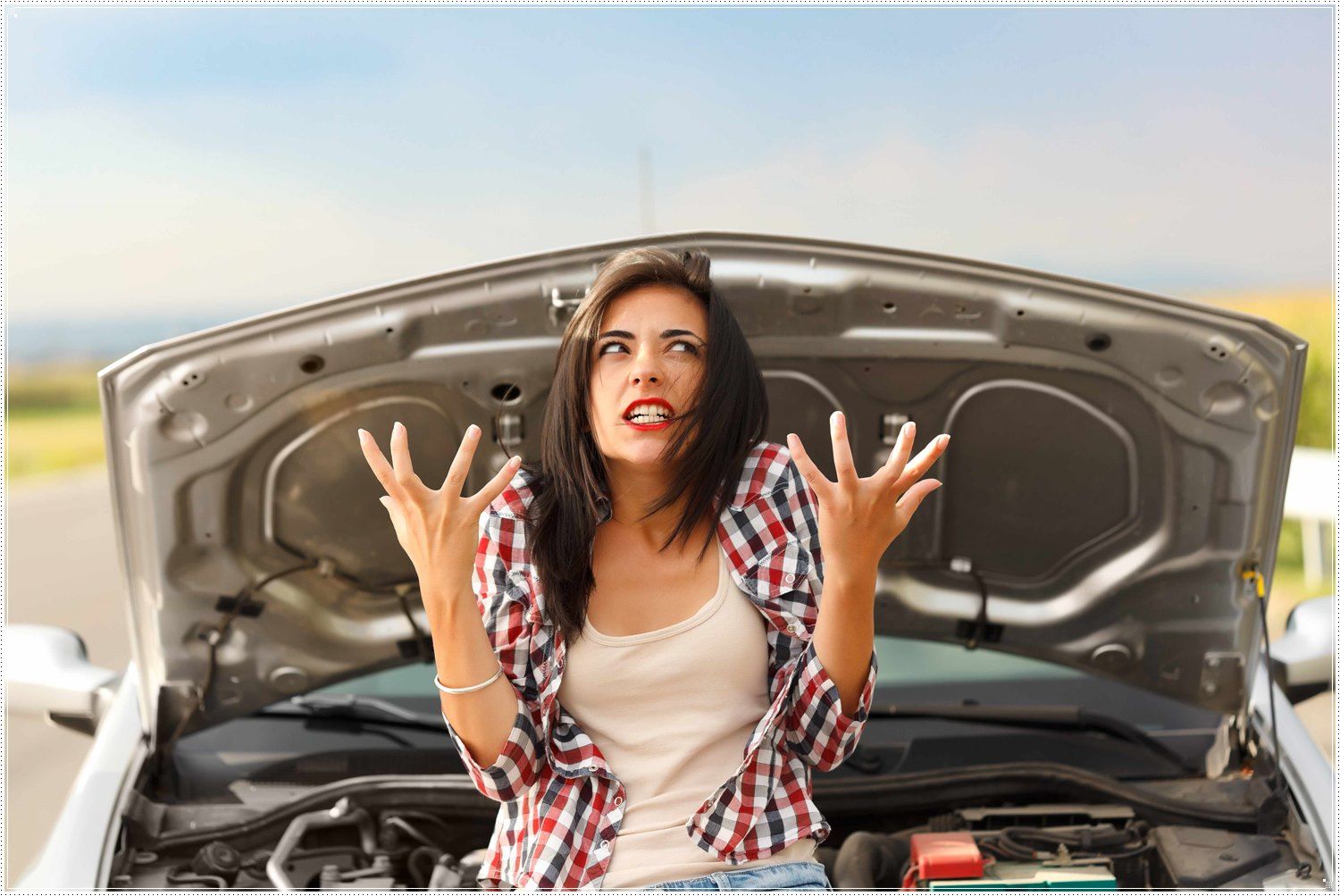 Girls Fixing Their Cars Wallpapers